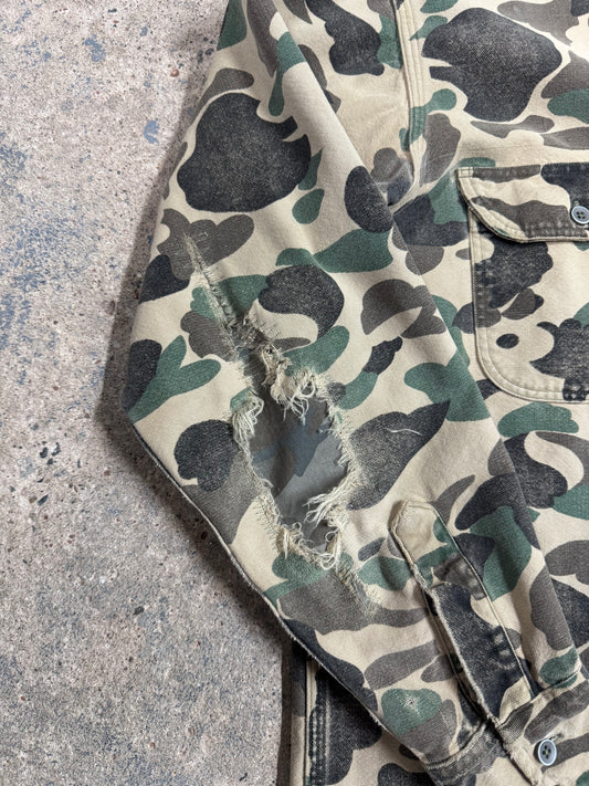 Repaired Vintage Camo Carhartt Button Up