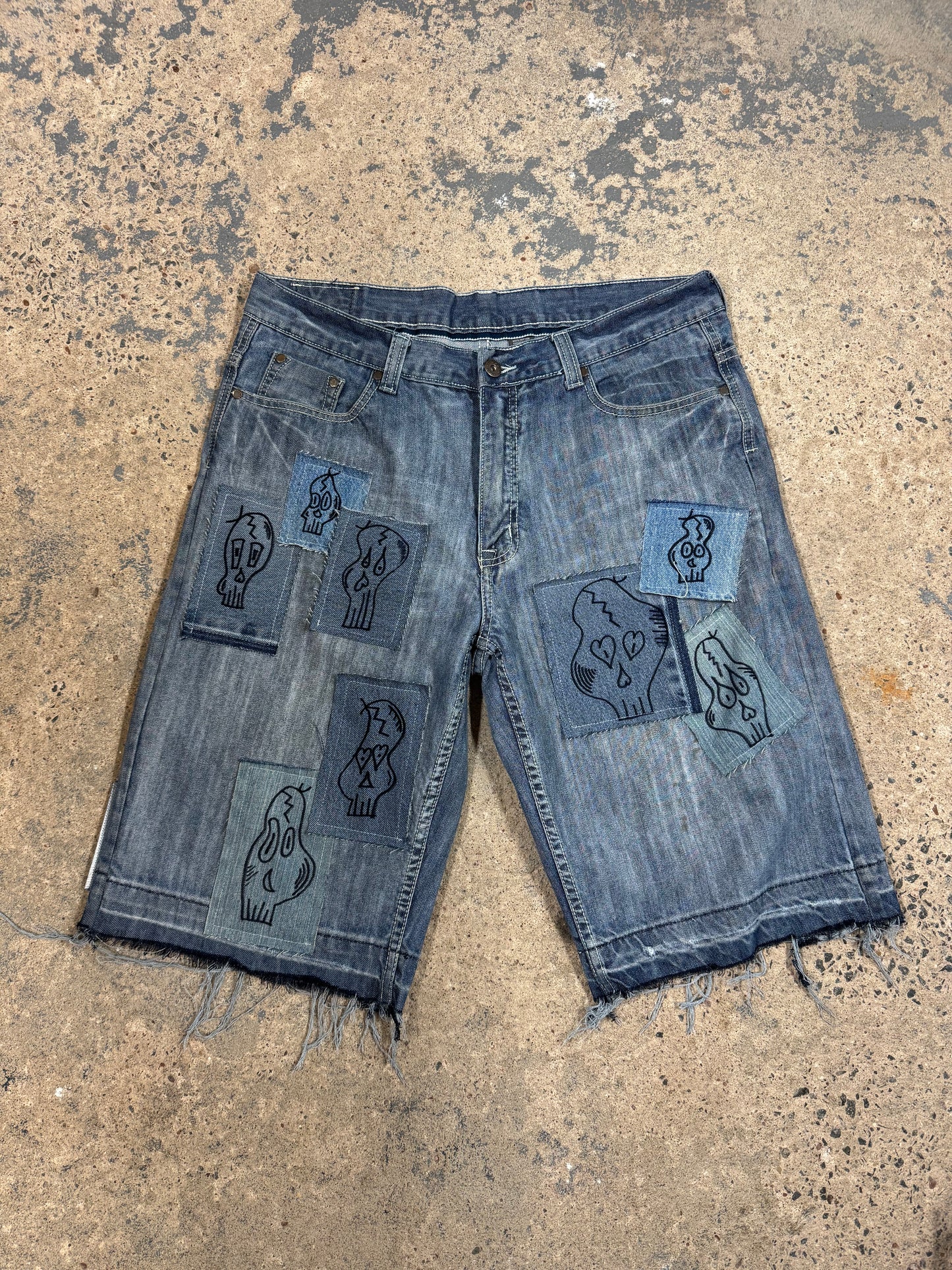 1 of 1 Skull Patch Jorts (34)