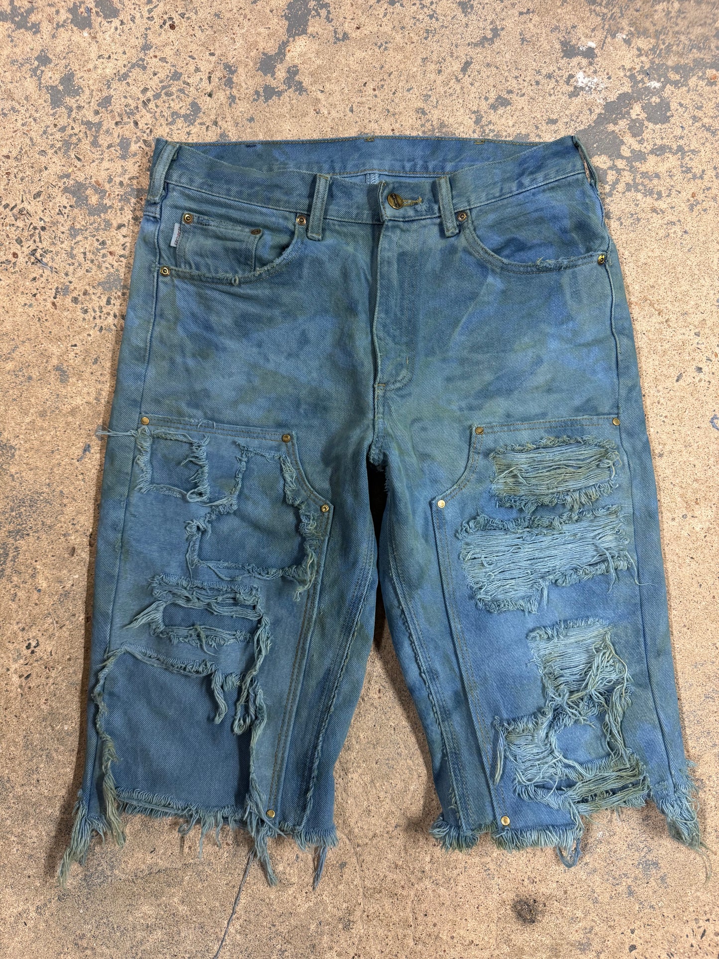 1 of 1 Baby Blu Double Knee Jorts (32)